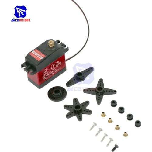 Diymore SR-6120MG Digital Servo Metal Steering Gear 180°/270° Rotation 20kg Torque High Precision Servo for Robot Arm Smart Car
