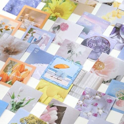 Material Decorative Stickers Flower Blooming Still Yingying Series Fresh Flowers Hand Account Material Decorative Stickers