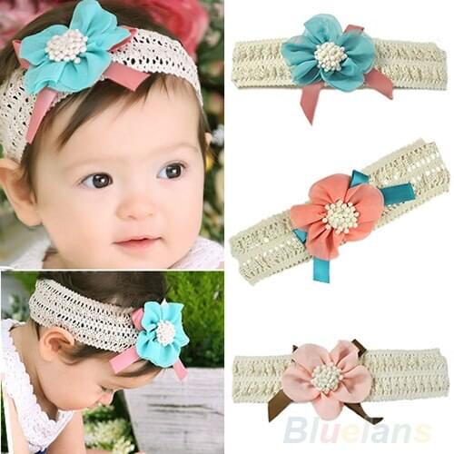 Girls Baby Headband Flower Bow Clothing Accessories Toddler Children Hair Band