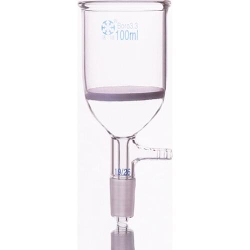 Filtration funnel,with grinding mouth sand board,Capacity 100ml,Joint 19/26,Bush funnel,sand board