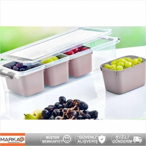 HOBBY LİFE 4 PARTITIONED DEEP STORAGE BOWL ZIPLOCK GRAND ORGANISER BOX 3,5 LT