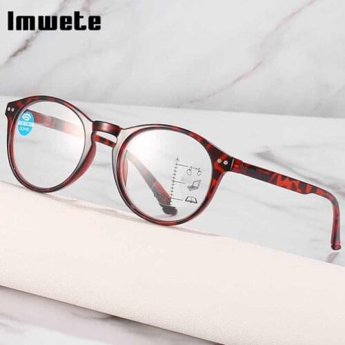 Imwete Women Reading Glasses Vintage Men Progressive Multifocal Eyewear for Farsightedness Diopter +1.0 1.5 2.0 2.5 3.0 3.5 4.0