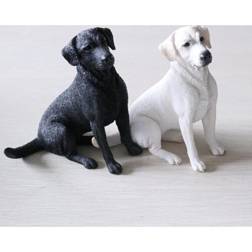 Fashion Vehicle Handicraft Collection Simulated Animal Labrador Dog Model New Figurines Miniatures Dog Models Decoration Crafts
