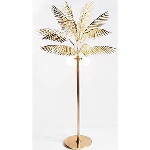 Creative Coconut Tree Floor Lamp Desktop Decorative Led Nordic Bedroom Living Room Art Iron Villa Study Room light Table Lamp