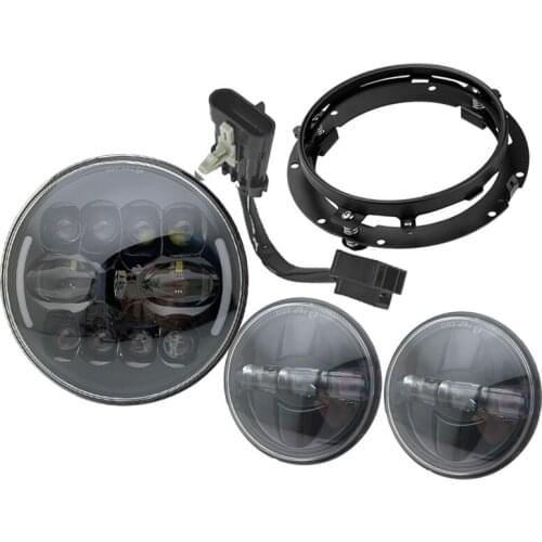Round 7inch led headlight Passing Lamp 4.5 Inch LED Fog Lights for H arley Road Glide Road King Street Glide Lamp