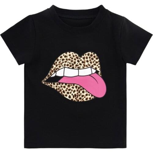 Citgeett Summer 0-5Y Fashion Baby Girls Boys T Shirts Tops Cartoon Print Short Sleeve Pullover Black Tops