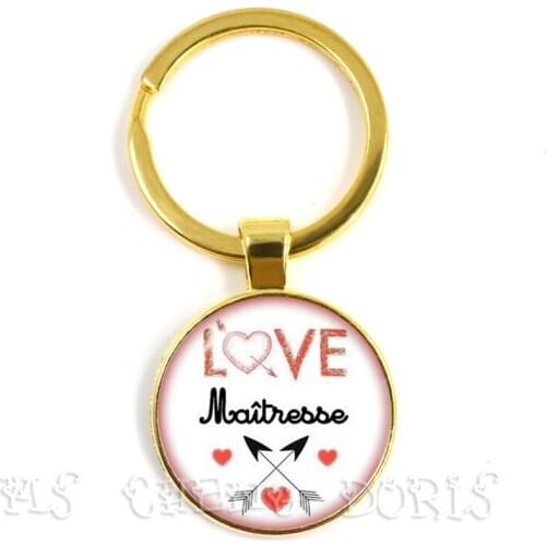 Fashion Quote I Am A Mistress Who Dechire Key Chain Jewelry Merci Maitresse Glass Cabochon Super Maitresse Keyring BEST Gift