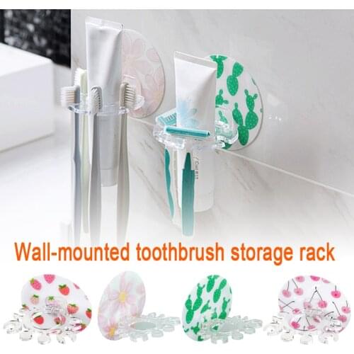 Toothbrush Holder Wall Mounted Toothbrush Holder Wall Mounted Multi-Function Wall Storage Hook For Bathroon AA