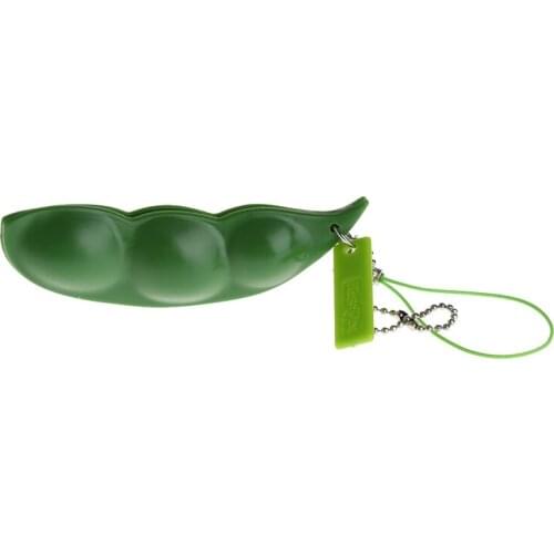 Todlers Toys Plastic Squeeze-a-Bean Soybean Fidget Vent Toys Stress Relieving Keychain Keyring Gift Christmas Halloween Toys