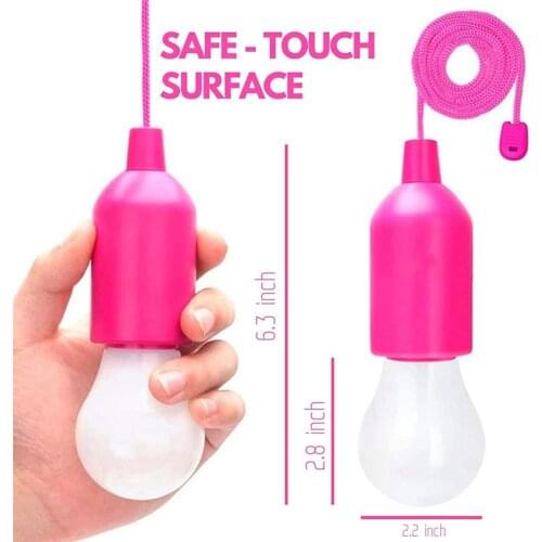 Portable Colorful LED Chandelier Drawstring Light Tent Camping Bulb Retro Lighting Outdoor Home Night Light