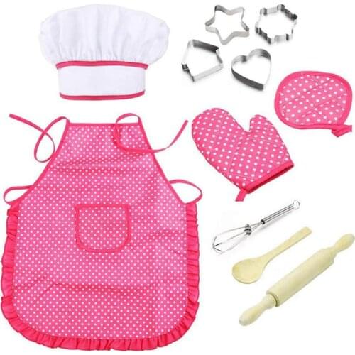 Pretend Play Children For Children 11pcs Kids Kitchenware Set Cook Costume Children Cooking Pretended Play Toy