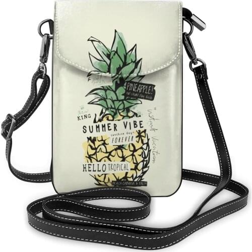 PU Luxury Handbags Womens Pineapple Prints Purse Woman Ladies Hand Bags Womens Crossbody Bags Clutch Phone Wallet Shoulder Bag