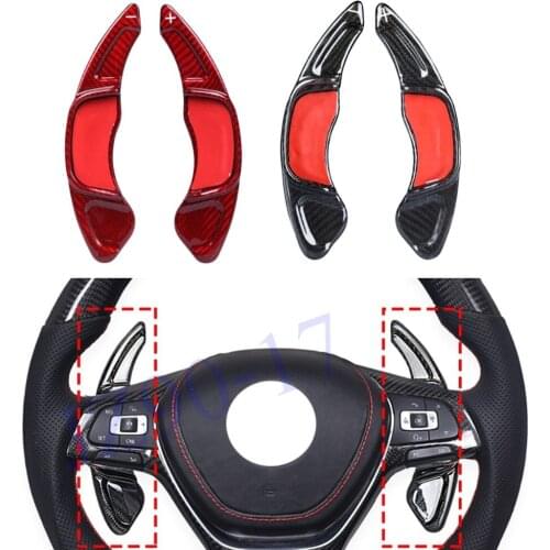 Car Carbon Fiber DSG steering wheel paddle shift Gear Paddle Extension Fit For VW Scirocco GTS Golf7 R/R-Line Polo GTI Fitting