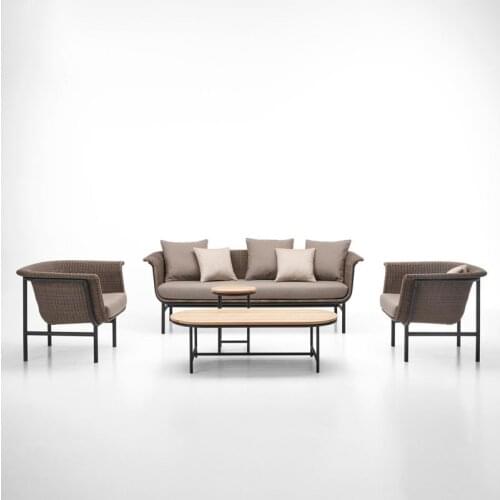 Outdoor Furniture Southeast Asia Homestay Rattan Chair Sofa Courtyard Small Tea Table Birds Nest Floor Indoor Living Room