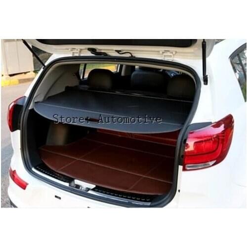 Car Rear Trunk Security Shield Shade Cargo Cover For Hyundai ix35 2011 2012 2013 2014 2015 2016 (Black, beige)