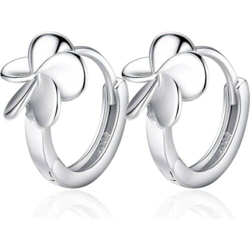 100% 925 sterling silver fashion little flower ladise' stud earrings jewelry wholesale birthday gift drop shipping cheap