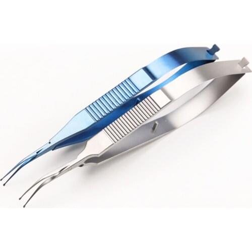 1Pcs Eye Forceps Titanium Stainless Steel Lens Forceps Ophthalmic Surgical Tools