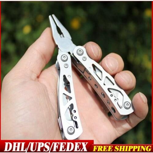 100Pcs/Lot Outdoor Multi Tool Pliers Stainless Steel Pliers Multifunctional Folding Pliers 2015s