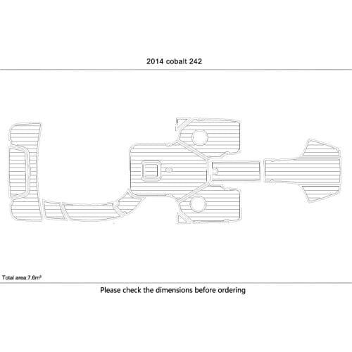 2014 cobalt 242 Cockpit & swimming platform 6mm mat EVA teak floor Non-slip mat