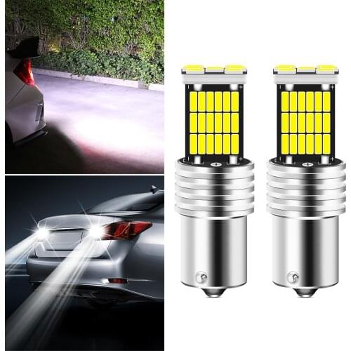 2pcs BA15S P21W 1156 Car LED Reverse Light Bulb for Nissan Altima Juke Murano Pathfinder Rogue Sentra Versa