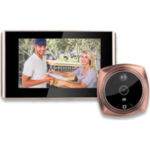 4.3 Inch Wireless Peephole Security Doorbell 720P Video Visual Intercom Night-Vision Pir Smart Wifi Doorbell