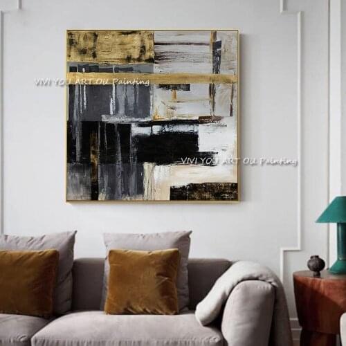 Abstract Modern Gold Foil beige minimalist living room decoration painting porch aisle decoration painting vertical office