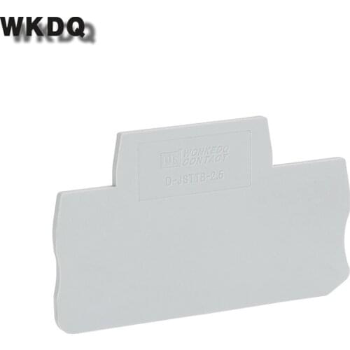 D-STTB2.5 10Pcs Barrier Plate For STTB 2.5 Din Rail Terminal Block Accessories L68/H40/W2.2mm Connector D-STTB 2.5 End Cover