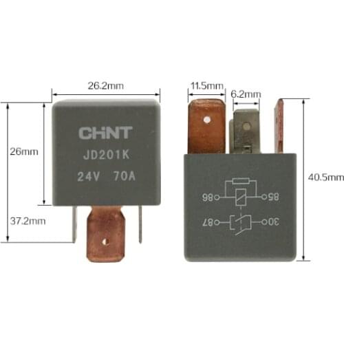 High-power automotive relay car relays 12V 24V 4pin 70A JD201K