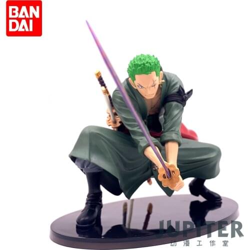 Bandai ONE PIECE Figure Toy Assembly Model Moving Doll Decorations Roronoa Zoro Childrens Giftsbest Gift