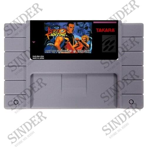 Art Of Fighting English Version 16 bit Big Gray Game Card For NTSC Game Player