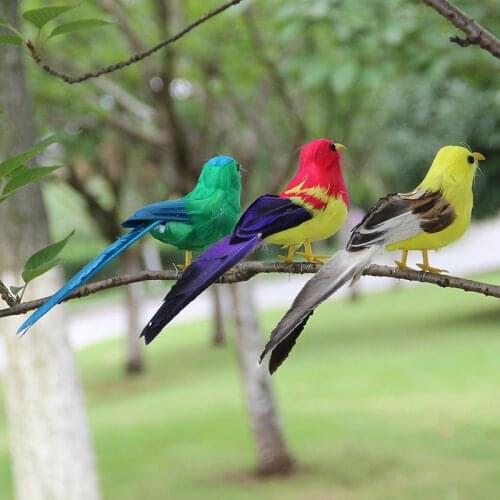 Artificial Bird Ornament Decorative Simulation Colorful Fake Bird Garden Decoration for Porch Home Patio CLH@8