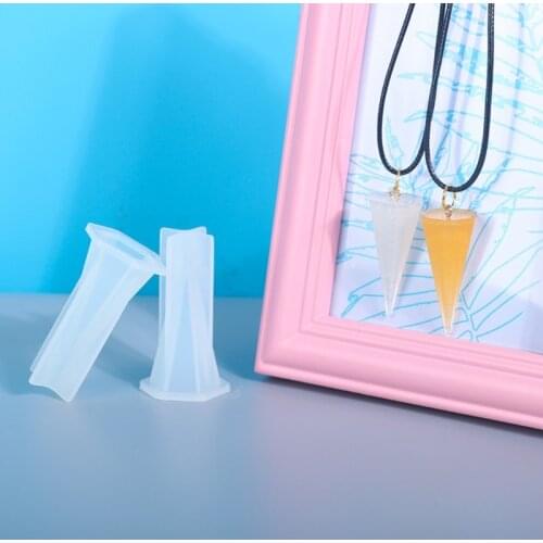 Cone Pendant Casting Silicone Mould DIY Crafts Jewelry Crystal Epoxy Resin Mold J78F