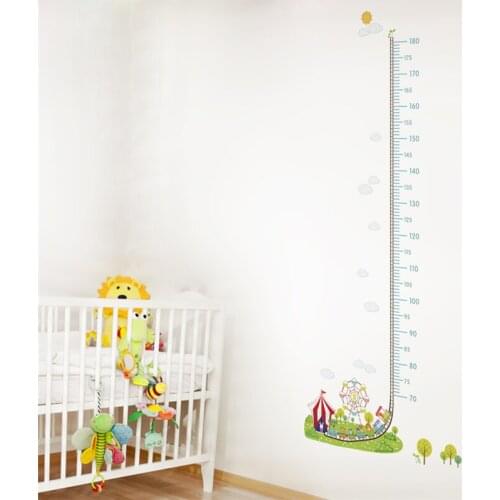 Creative Growth Chart Wall Sticker Kids Room Decorations Nursery Animal Tree Mural Art Decals Cartoon Home Decor Children Gift