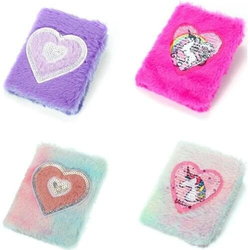 Cute Kawaii Gril School Note Book Unicorn Notebook And Journal Diary Plush Notepad Dog Line Agenda Planner Organzier