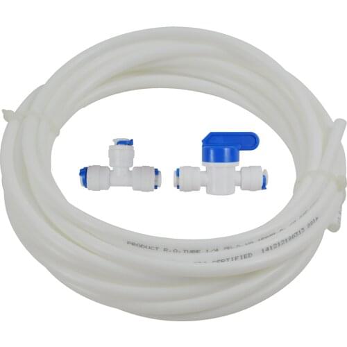 Ice Maker Installation Kit For Standard 1/4" Output Reverse Osmosis Systems, Refrigerator and Water Filters