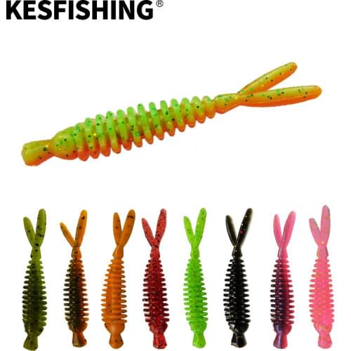 KESFISHING New Lures 2020 Fishing Forktail Trailer Pike Fishing Soft Bait Worm Lure