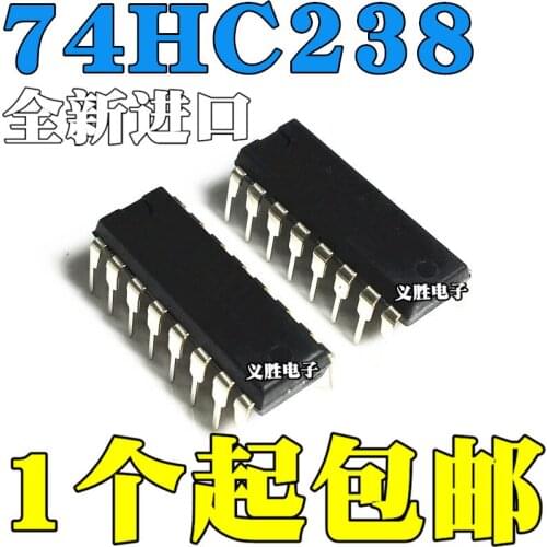New and original CD74HC238E SN74HC238N 74HC238N DIP16 Decoder/signal separator integrated circuit IC, 3 - to - 8 line decoder/s