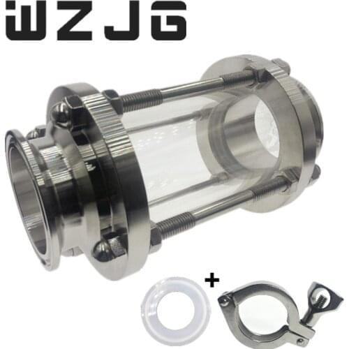 WZJG New 2" Tri Clamp Type Flow Sight Glass Diopter For Homebrew Diary Product Stainless Steel SS304 Ferrule OD 64mm
