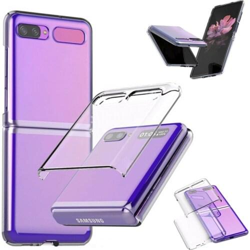 For Samsung Galaxy Z Flip Case Clear Shockproof Slim Protective PC Shell Cover
