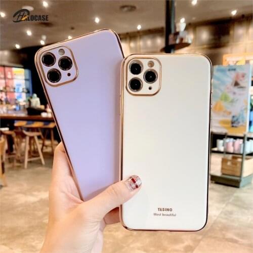 Luxury Gold Plated Electroplated Matte Case For iPhone 12 11 Pro MAX XR 7 8 Plus X XS SE 2020 Silicone Soft TPU Cover Capa Funda