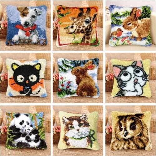 Cute Panda Foamiran For Needlework For carpet embroidery pillows Latch Hook Kit Tapis Crochet Button Cushion Animal Package