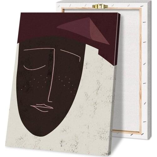 Nordic African Ethno Woman Posters and Prints Canvas Painting Wall Art Picture for Living Room Home Decor with Frame