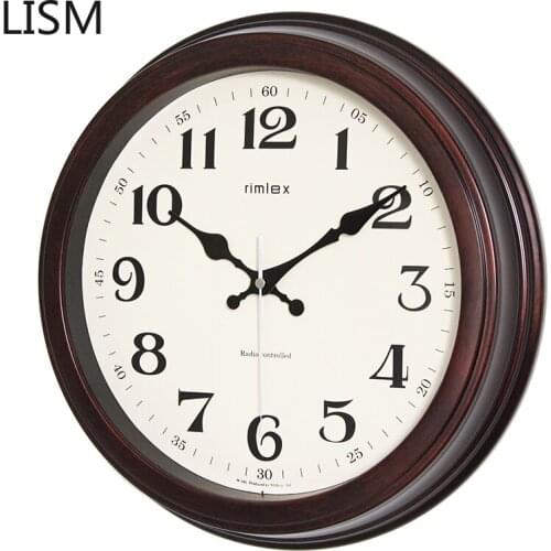 Modern Design Nordic Wall Clock Mute Imitation Wooden Clock Fashion Modern Minimalist Wall Watch Living Room Quartz Clock Clock