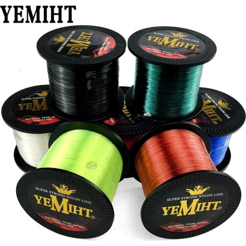 YEMIHT 1000m 500m Super Strong Fishing Line Japan Monofilament Nylon Fishing Line 3.5-28.6LB