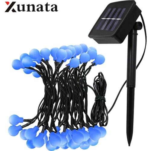 Solar String Light LED 20leds 50leds 100leds Lamp Fairy Garland Ball LED String Light For Christmas Wedding Party