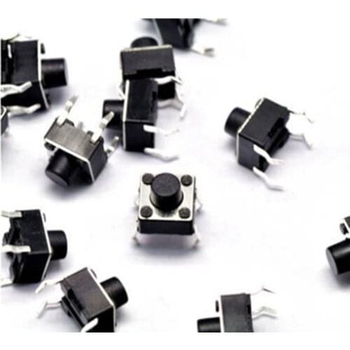 1000PCS Tactile Push Button Switch Momentary Tact 6x6x6mm DIP 6*6*6mm