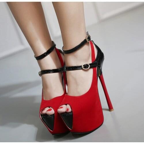 Black Pumps Women High Heels 16cm Womens Shoes Heels Summer Party Red Heels For Women 7cm Platform Pumps Chaussure Femme Talon