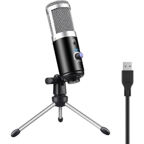 USB Microphone Studio Recording Broadcast Mic with Tripod Stand for PC Computer