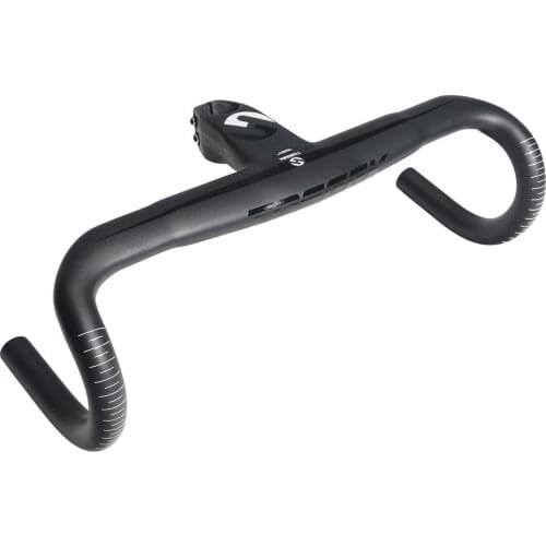 Toseek Full Carbon Bicycle Guide Racing Wheel Design Integrated Curved Bar 400 /420 /440mm Matter Bicycle Parts