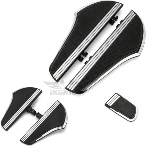 Defiance driver passenger Floorboards kits For harley touring electra glide fltr footboards flhx brake pedal covers 1980-2020
